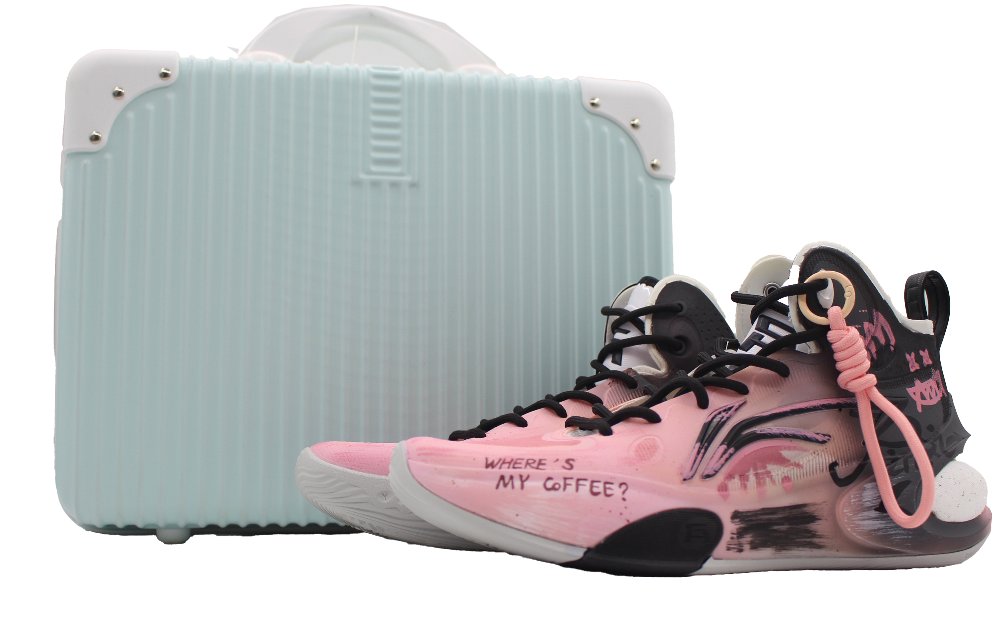 LiNing YuShuai 17 Anti Slip Wear Resistant High Top Basketball Shoes Men's Pink