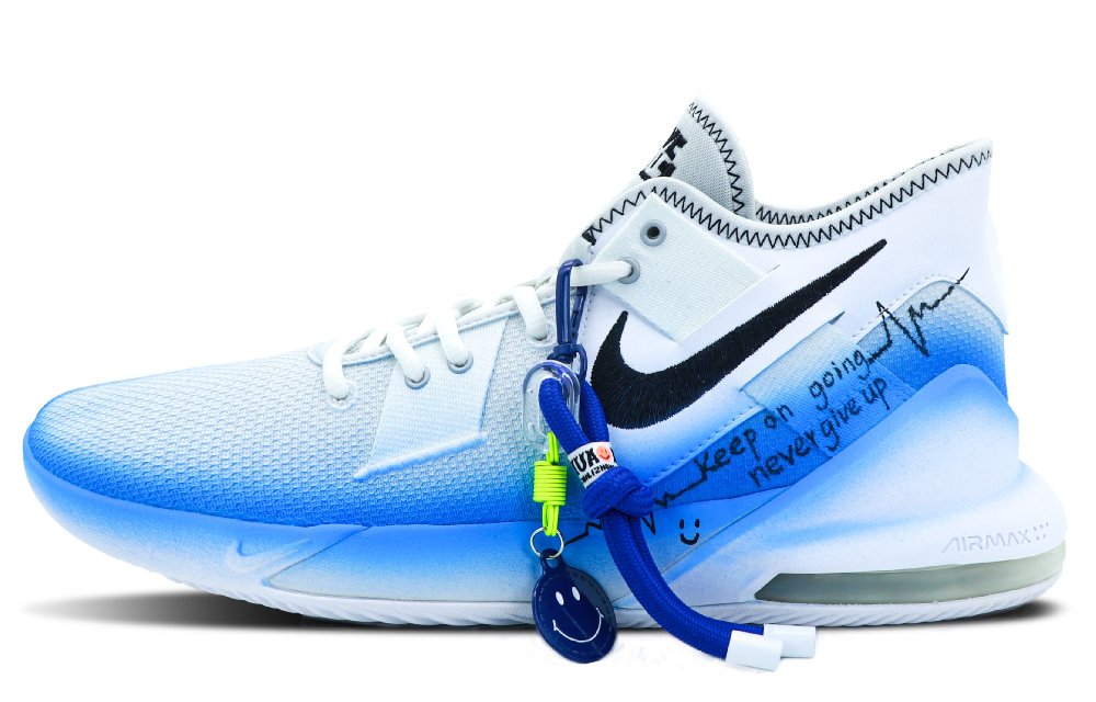 Nike Air Max Impact 2 Cushioning, Slip Resistant, And Abrasion Resistant Mid Top Basketball Shoes Men's Blue