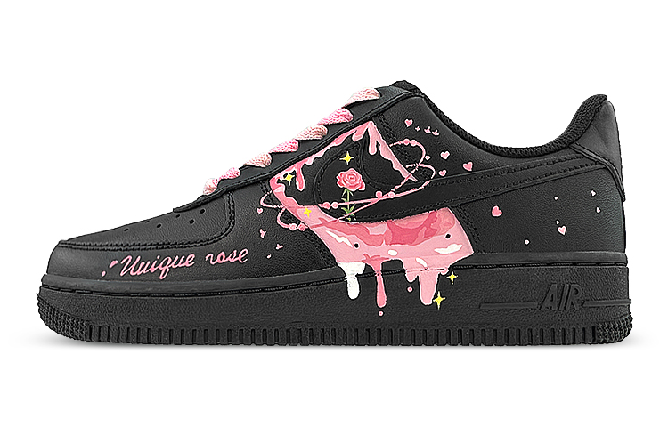 Nike Low-Top Skateboard Shoes Women's Black Pink