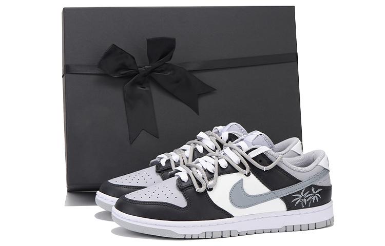 Nike Dunk Retro Skateboard Shoes Men's Black Gray Special Gift Box
