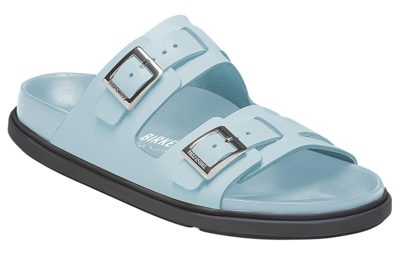 Birkenstock Slide Slippers Women's Mineral Blue Narrow купить в интернет-магазине Yoocart с быстрой доставкой по России.