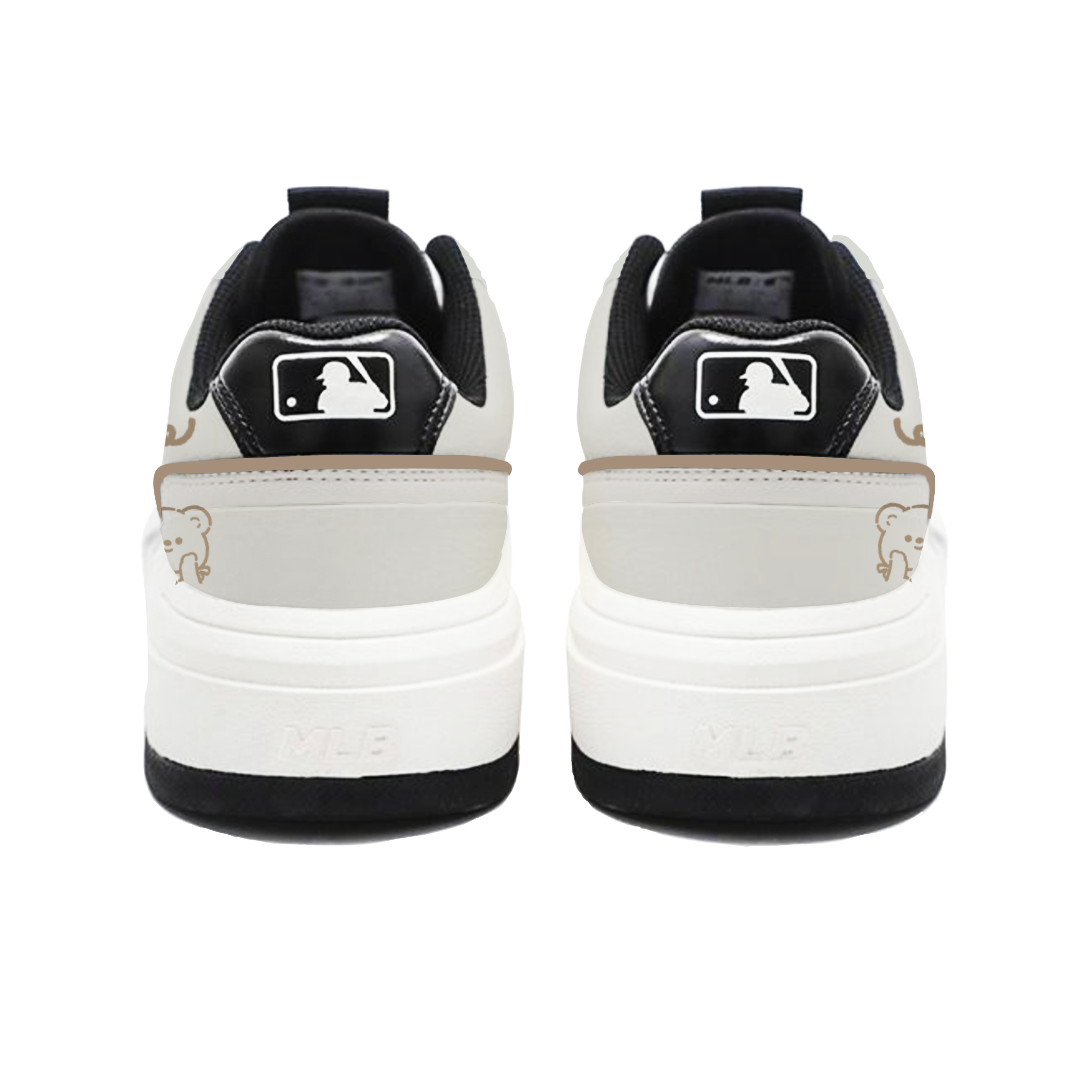 MLB Chunky Liner Skateboard Shoes Unisex Low Top Ecru