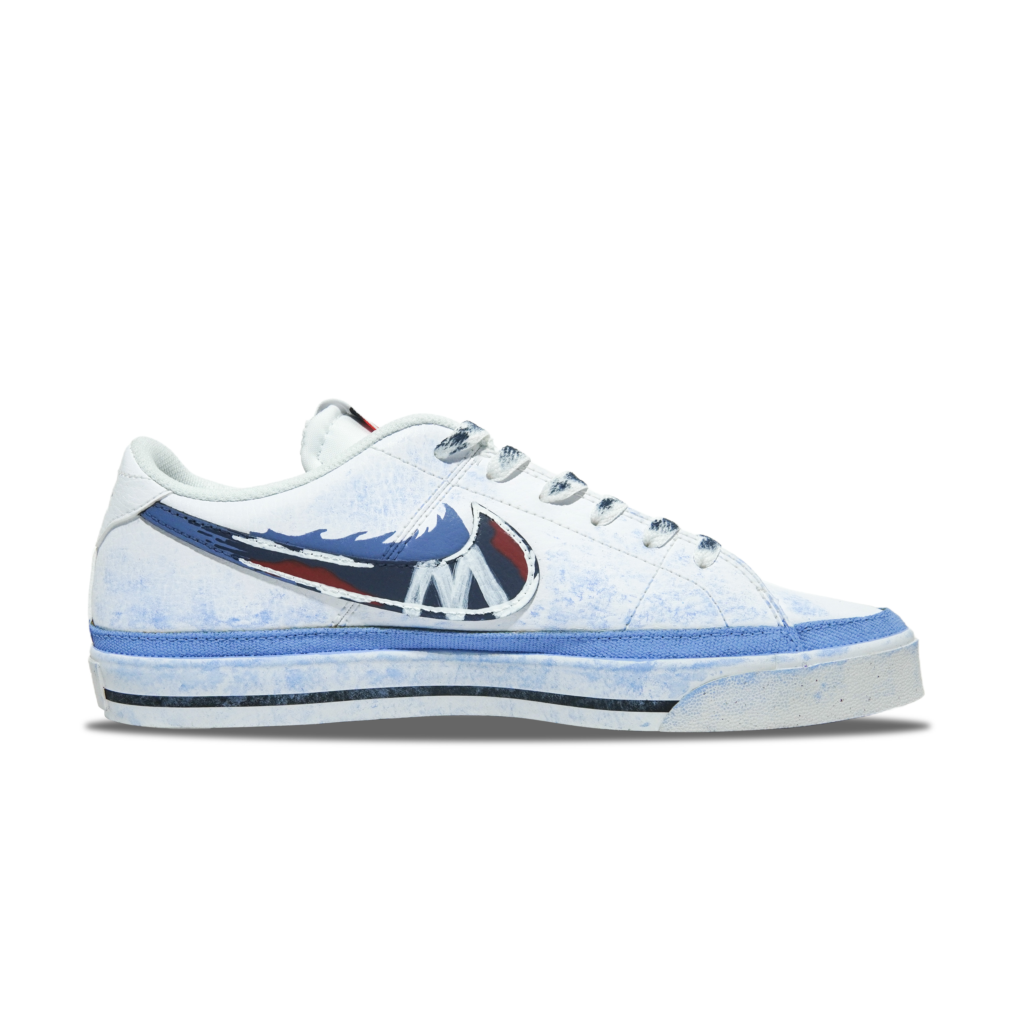 Nike Court Legacy Anti-Slip And Wear-Resistant Lightweight Low-Top Skateboard Shoes Men's Blue White купить в интернет-магазине Yoocart с быстрой доставкой по России.