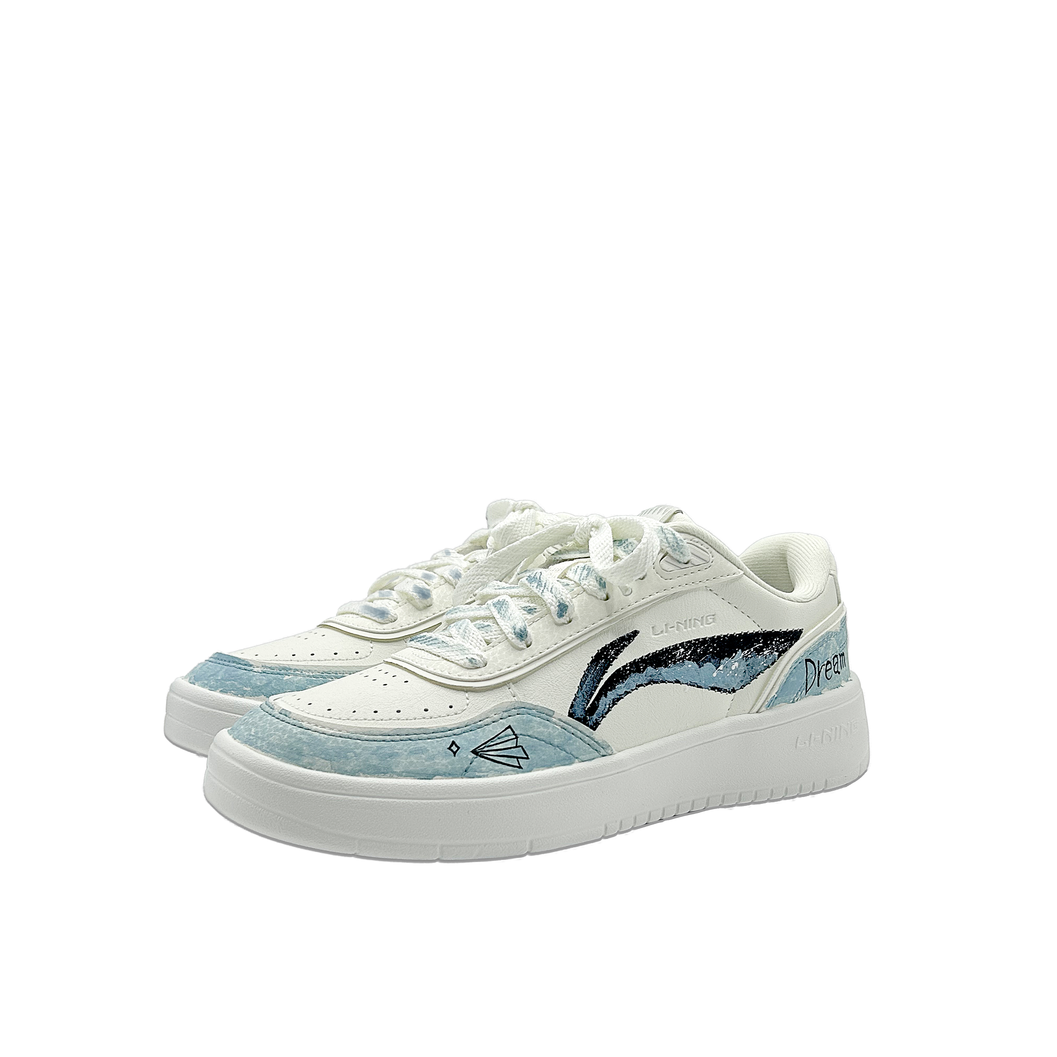 LiNing Su Slip Resistant Shock Absorbers Low Top Skateboard Shoes Women's Blue купить в интернет-магазине Yoocart с быстрой доставкой по России.
