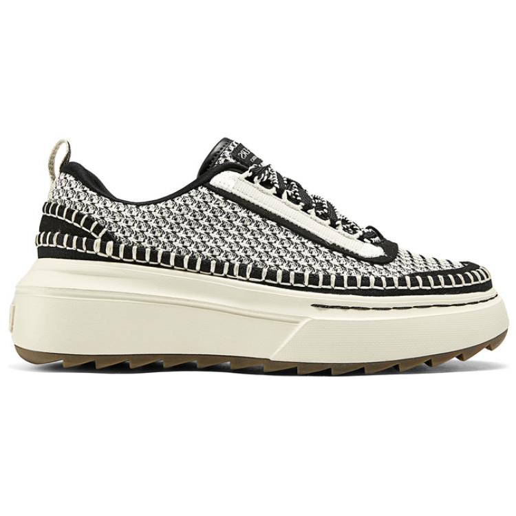 Skechers Court Classics Breathable Low-Top Casual Skateboard Shoes Women's Black Beige купить в интернет-магазине Yoocart с быстрой доставкой по России.