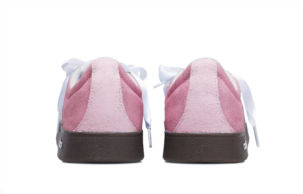 Adidas Neo VL Court Lifestyle Abrasion Resistant Low Top Skateboard Shoes Unisex Pink White