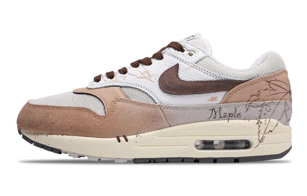Nike Air Max 1 Wear-Resistant Slip-Resistant Low-Top Running Shoes Men's Beige Brown