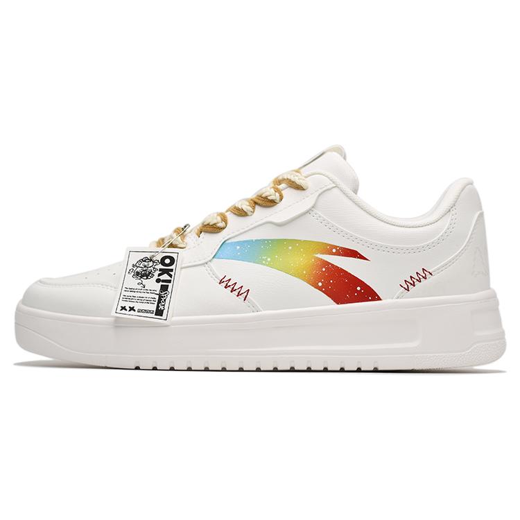 Anta Life Collection Slip-Resistant Cushioning Low-Top Skateboard Shoes Men's White