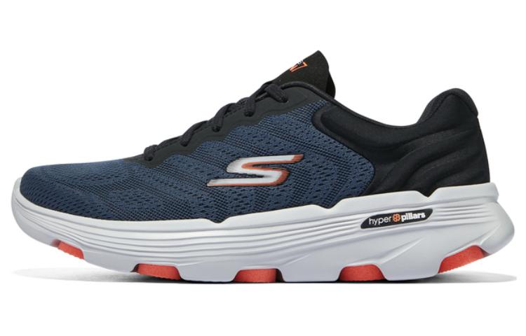 Skechers GO RUN 7.0 Abrasion Resistant Breathable Low Top Running Shoes Men's Blue Black