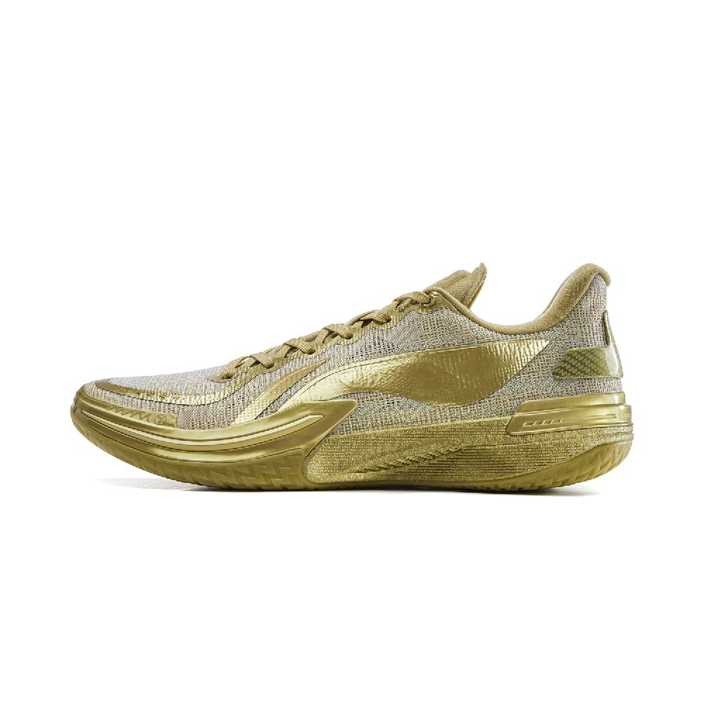 LINING Gamma Basketball Shoes Men's Low top Gold