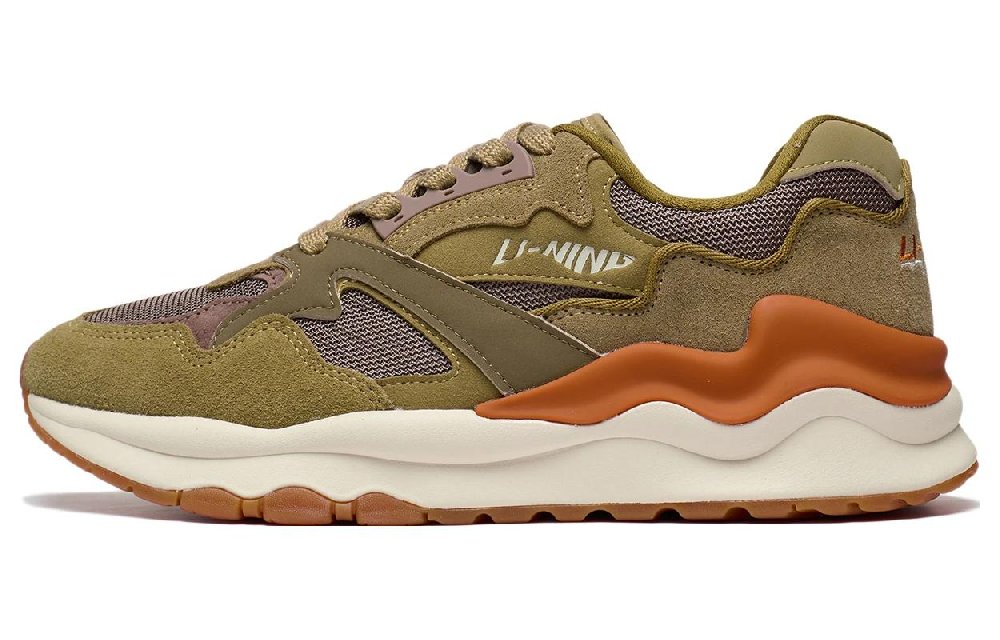 LiNing 001 Mountain Sea Anti-Slip Wear-Resistant Low-Top Sports Casual Shoes Men's Mushroom Brown