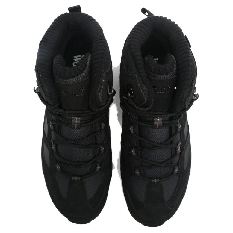 Jack Wolfskin Anti Slip Wear Resistant Mid Top Hiking Shoes Men's Black купить в интернет-магазине Yoocart с быстрой доставкой по России.