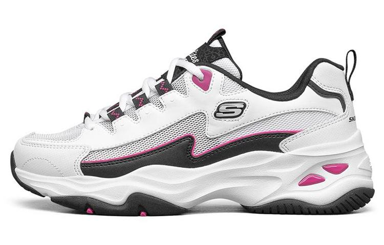 Skechers D'Lites 4.0 Low Running Shoes Gs White/Black/Pink Women's