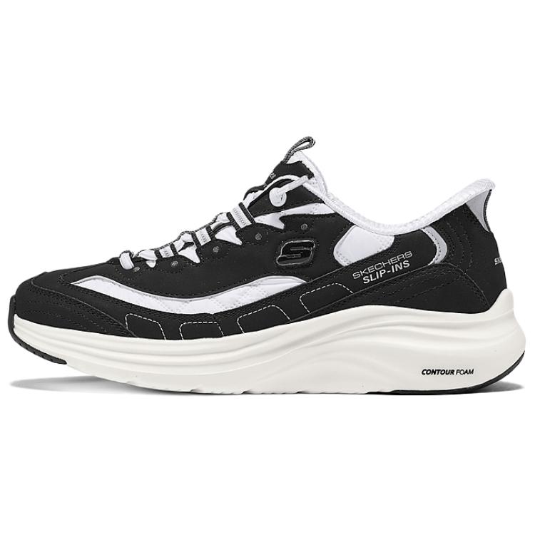 Skechers Abrasion Resistant Low Top Casual Shoes Women's Black White