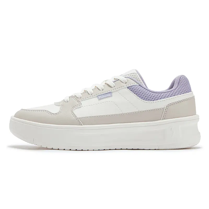361° Anti Slip Wear Resistant Low Top Skateboard Shoes Women's White Gray