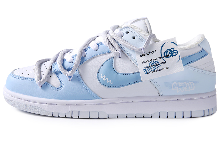 Nike Dunk Low Slip-Resistant Cushioning Abrasion-Resistant Low-Top Skateboard Shoes Men's Blue