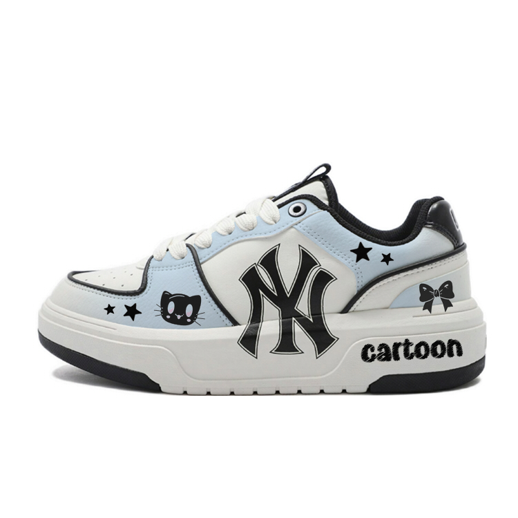 MLB Chunky Liner Abrasion Resistant Low Top Skateboard Shoes Unisex Blue White