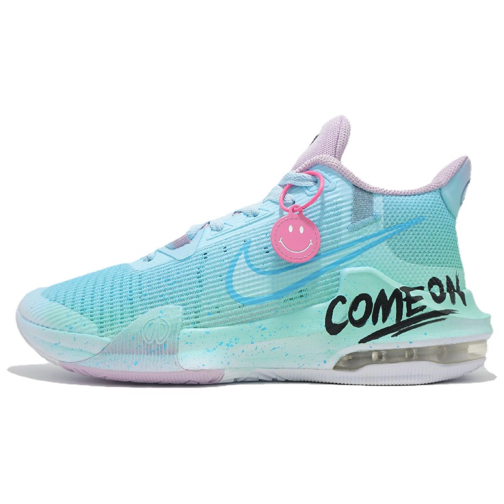 Nike Air Max Impact 3 Cushioning Anti-Slip And Wear-Resistant Mid-Top Basketball Shoes Unisex Light Blue