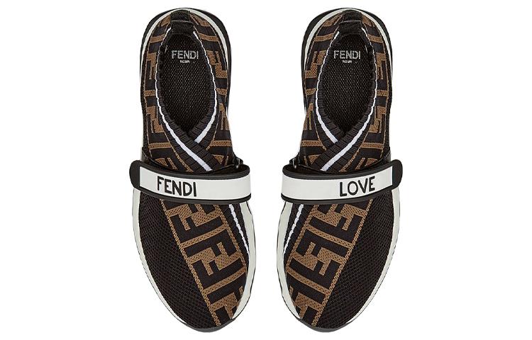 FENDI Women's FF Motif Rockoko Sneaker 'Black Brown' купить в интернет-магазине Yoocart с быстрой доставкой по России.