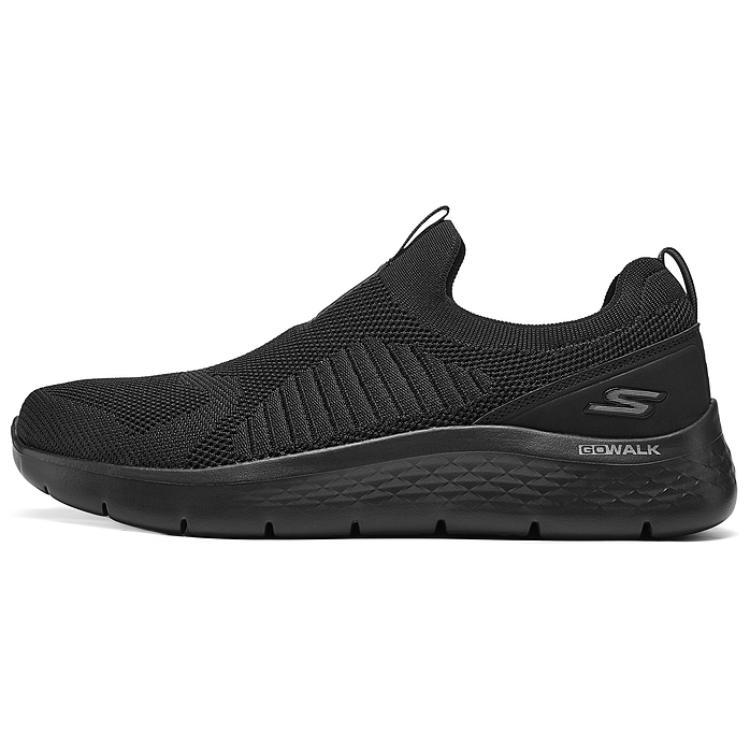 Skechers Go Walk Fle Durable Breathable Coverage Low-Top Casual Shoes Men Black