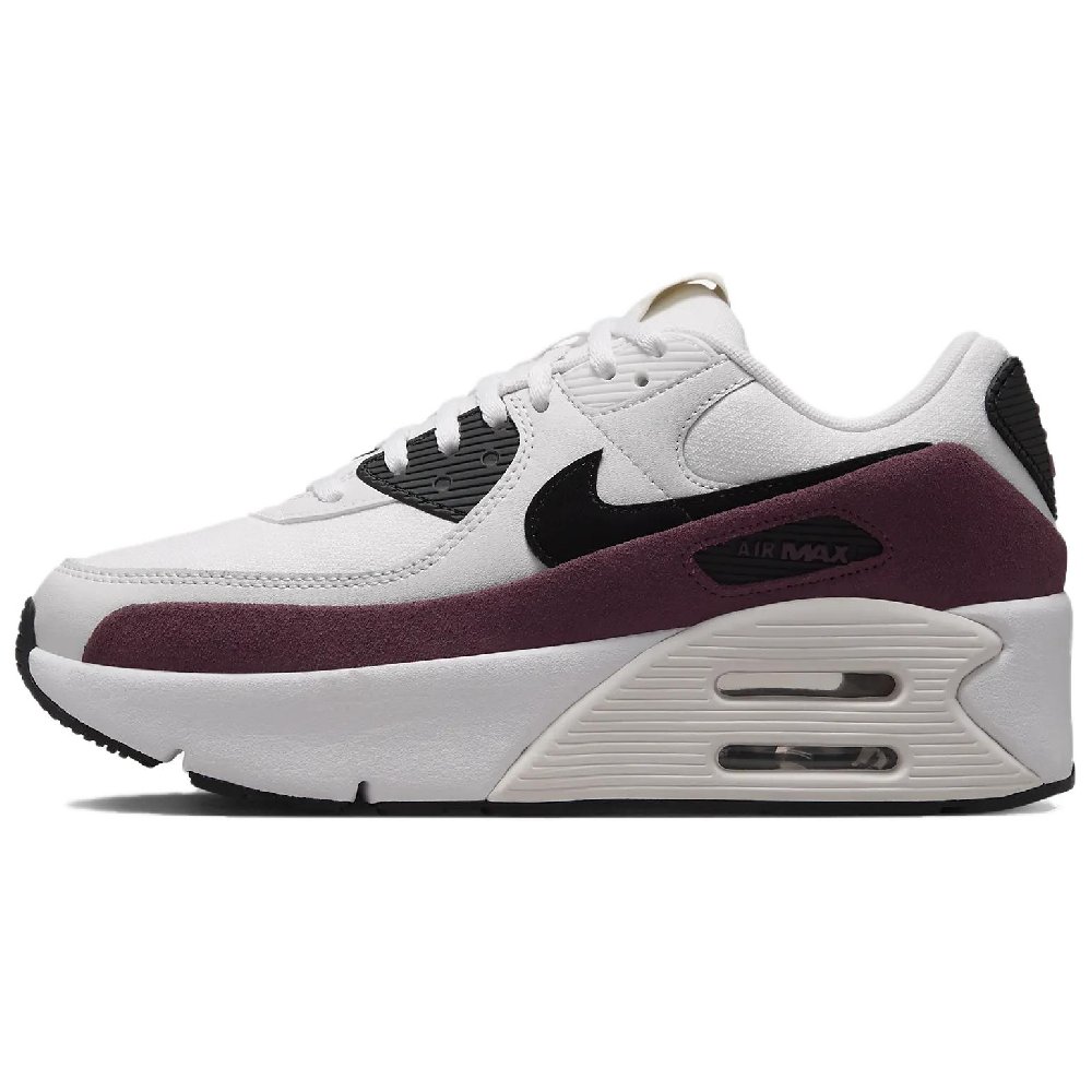Nike Air Max 90 LV8 Sail Night Maroon Phantom Black Women's