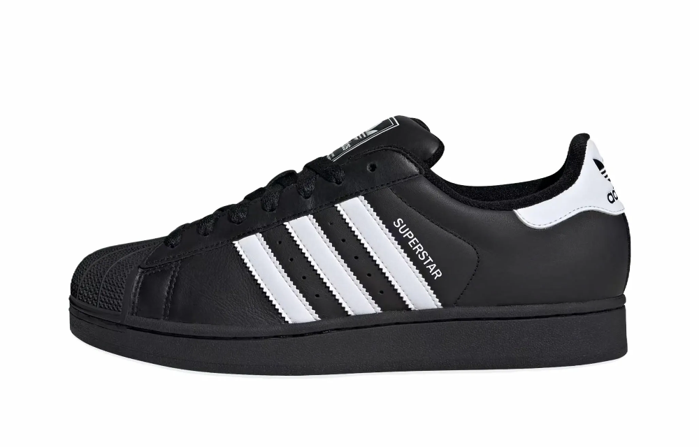 Adidas Originals Superstar 2 Anti Slip Wear Resistant Low Top Skateboard Shoes Unisex Black Purple