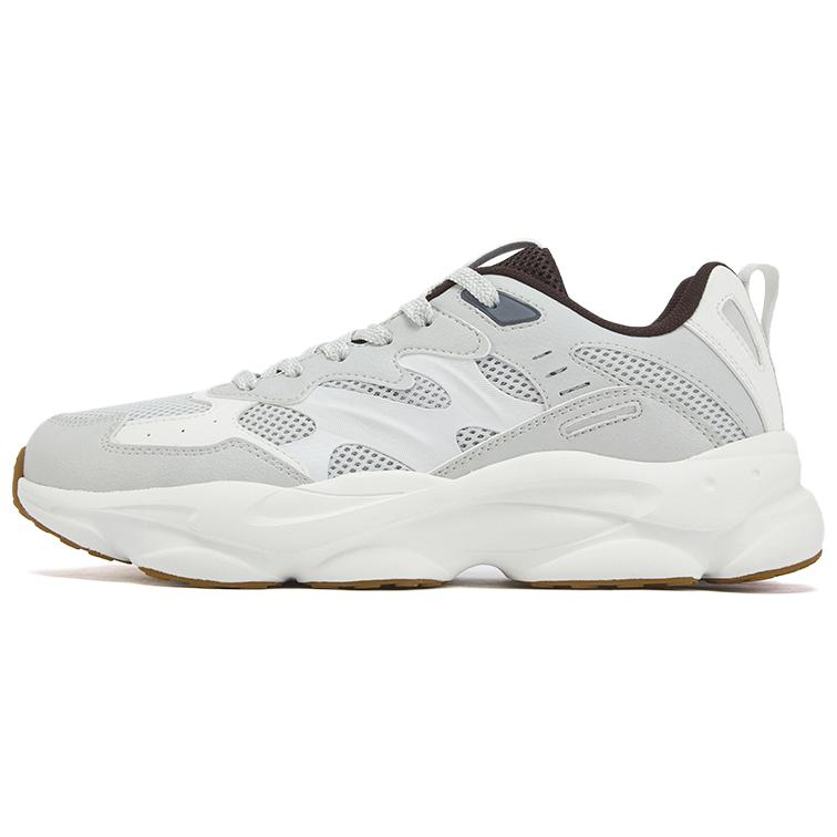 361° Life Collection Abrasion Resistant Breathable Low top Casual Shoes Men's Feather White Antarctic Gray