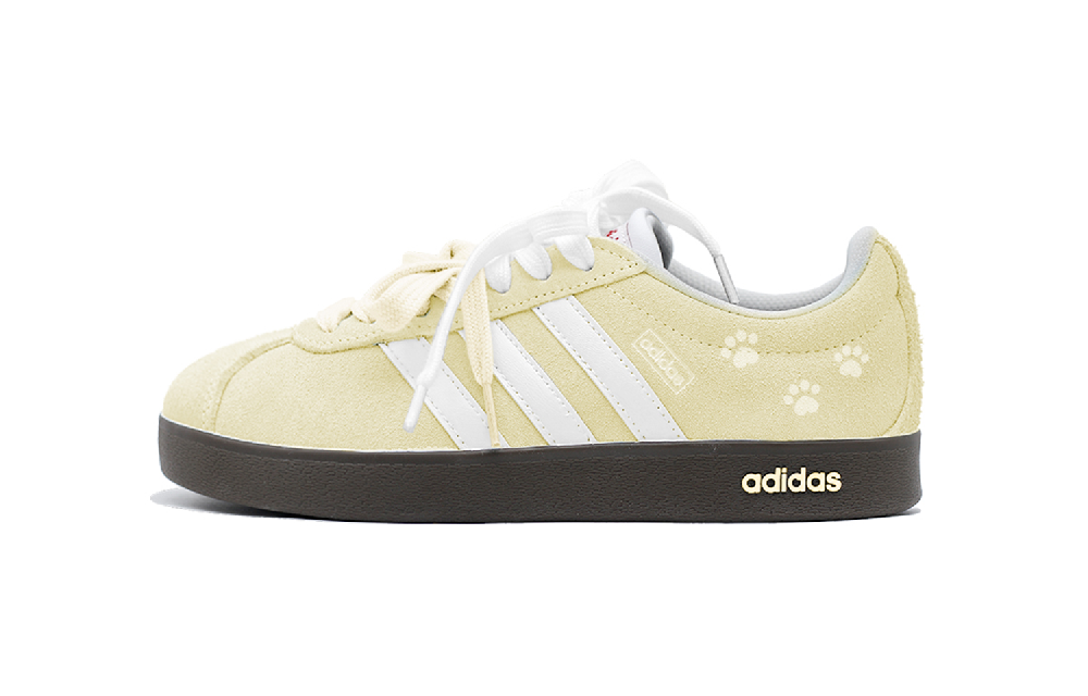 Adidas VL COURT 2.0 Low Top Skateboard Shoes Unisex Yellow