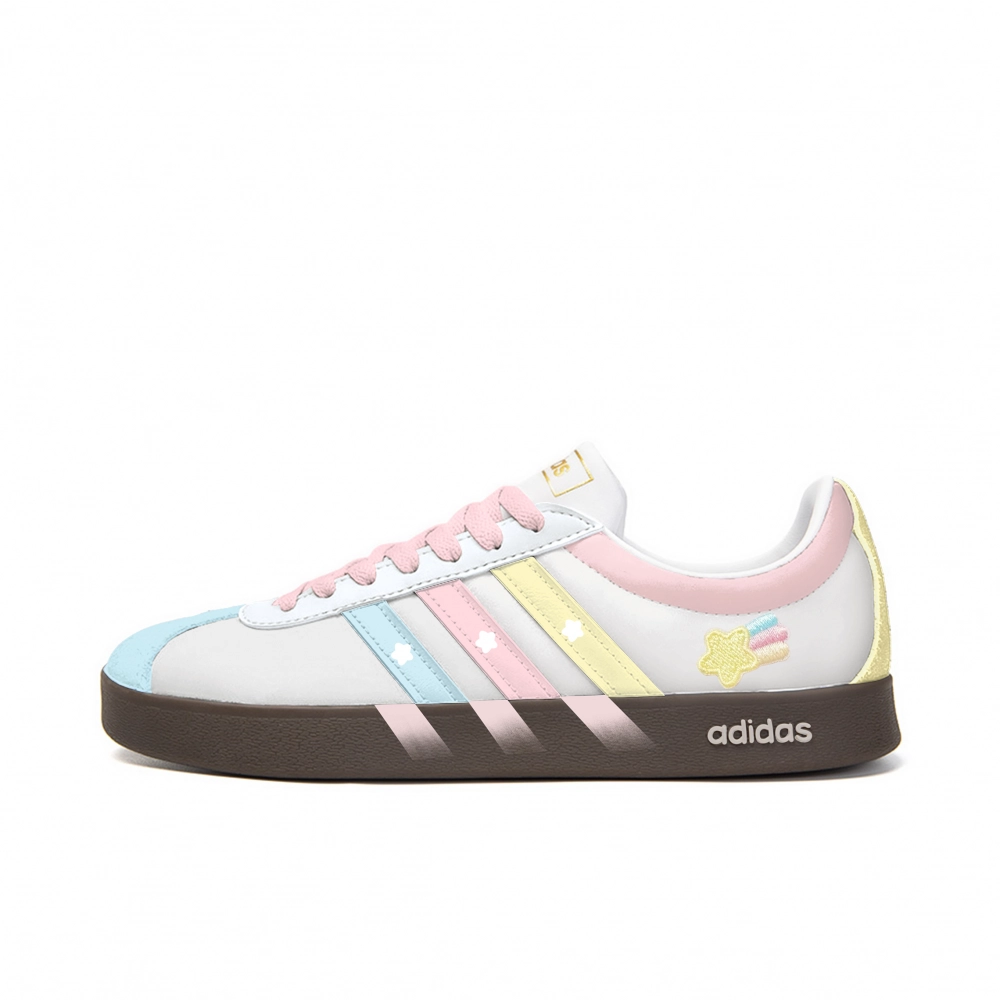 Adidas VL COURT 2.0 Cushioning, Wear Resistant Low top Skateboard Shoes Unisex White