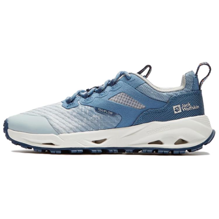 Jack Wolfskin Anti-Slip Wear-Resistant Low-Top Trekking Shoes Women's Blue White