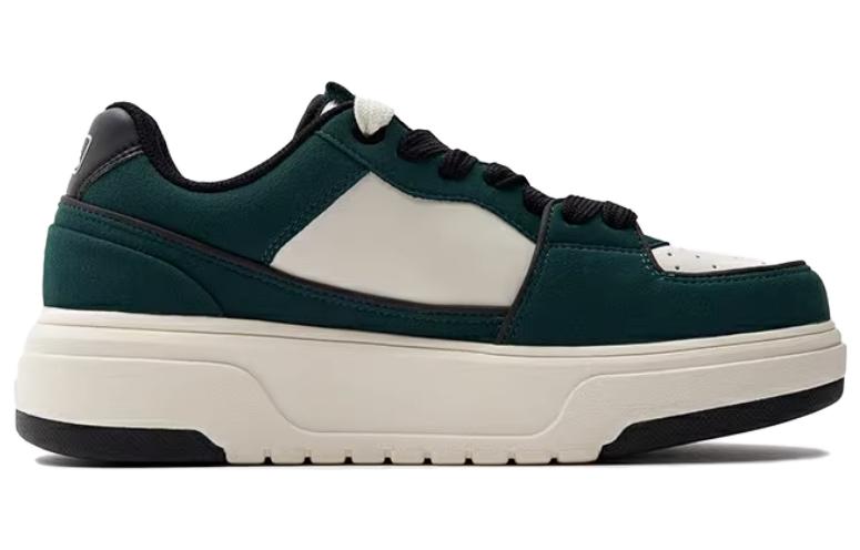 MLB Chunky Liner Anti-Slip And Wear-Resistant Breathable Low-Top Skateboard Shoes Unisex Dark Green