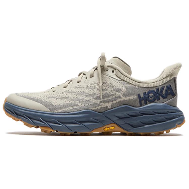 HOKA ONE ONE Speedgoat 5 Anti Slip Wear Resistant Low Top Running Shoes Men's Brown Blue