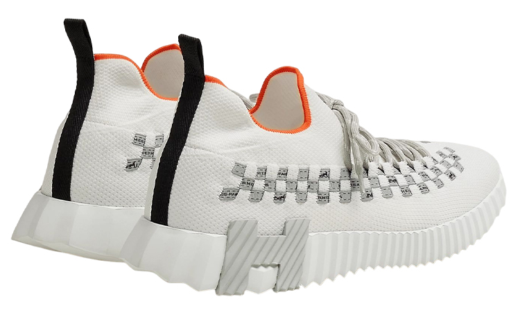HERMES Fle Low top Sports Casual Shoes Men's White Gray