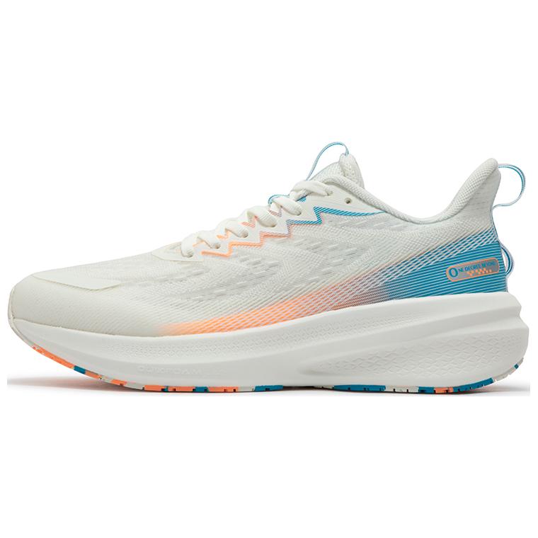 361° Wear-Resistant Low-Top Casual Running Shoes Men's White Blue Orange