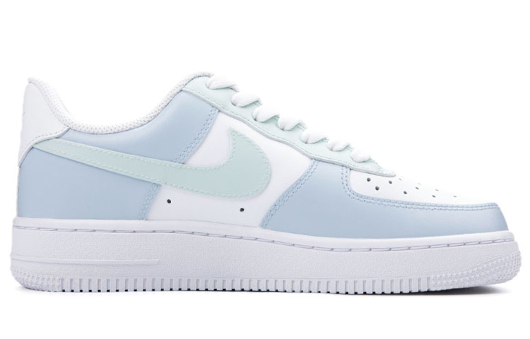 Nike Air Force 1 Air Force 1 Low Top Skateboard Shoes Men's White Blue