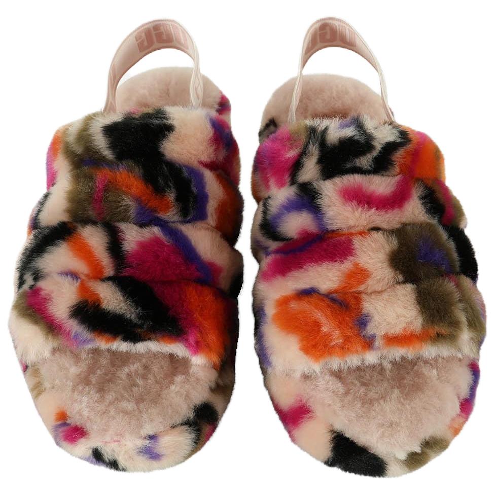 UGG FLUFF YEAH One Strap Sandals Women's Multicolor