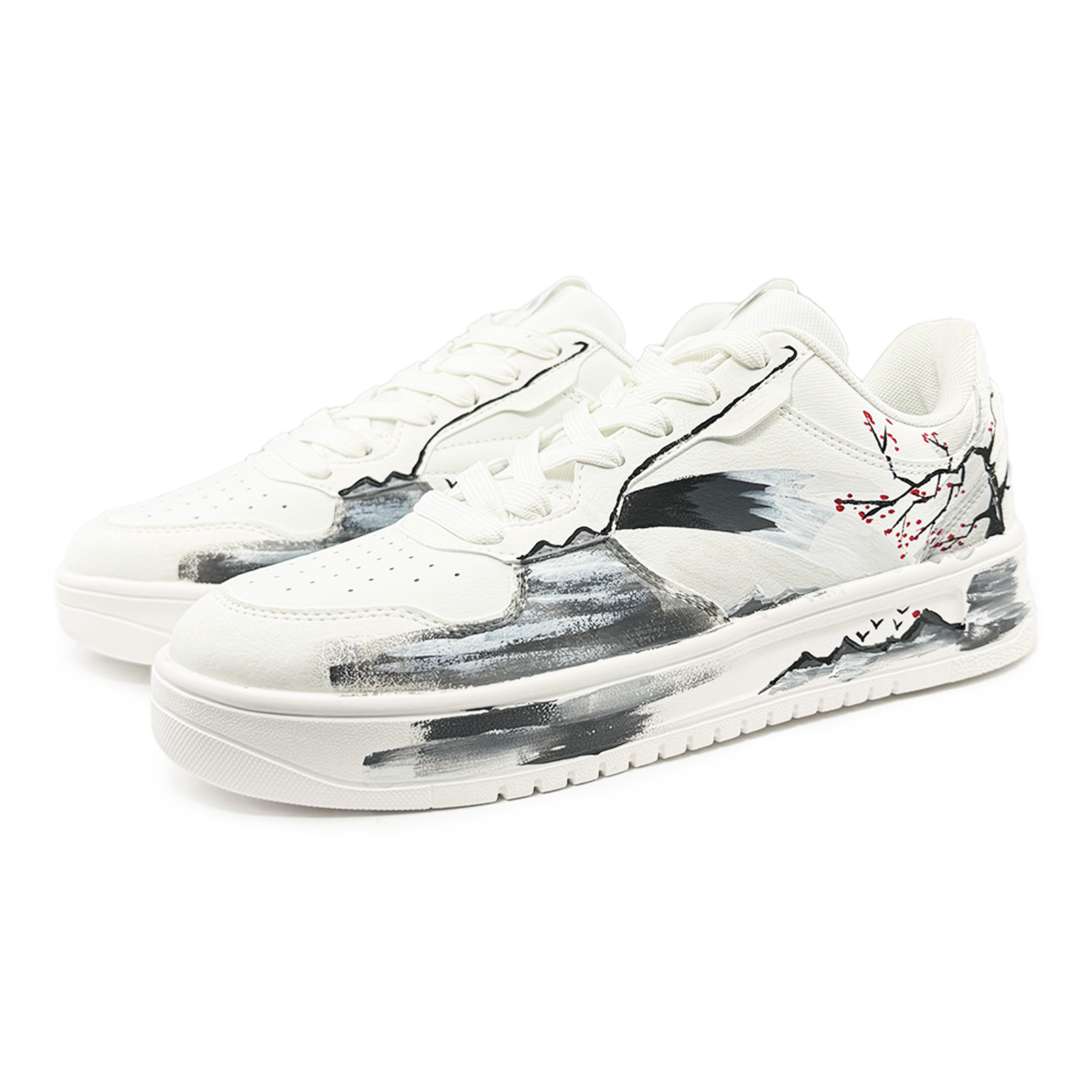Anta Relaxed Lightweight Height Increasing Slip Resistant Low Top Skateboard Shoes Men's White Black купить в интернет-магазине Yoocart с быстрой доставкой по России.