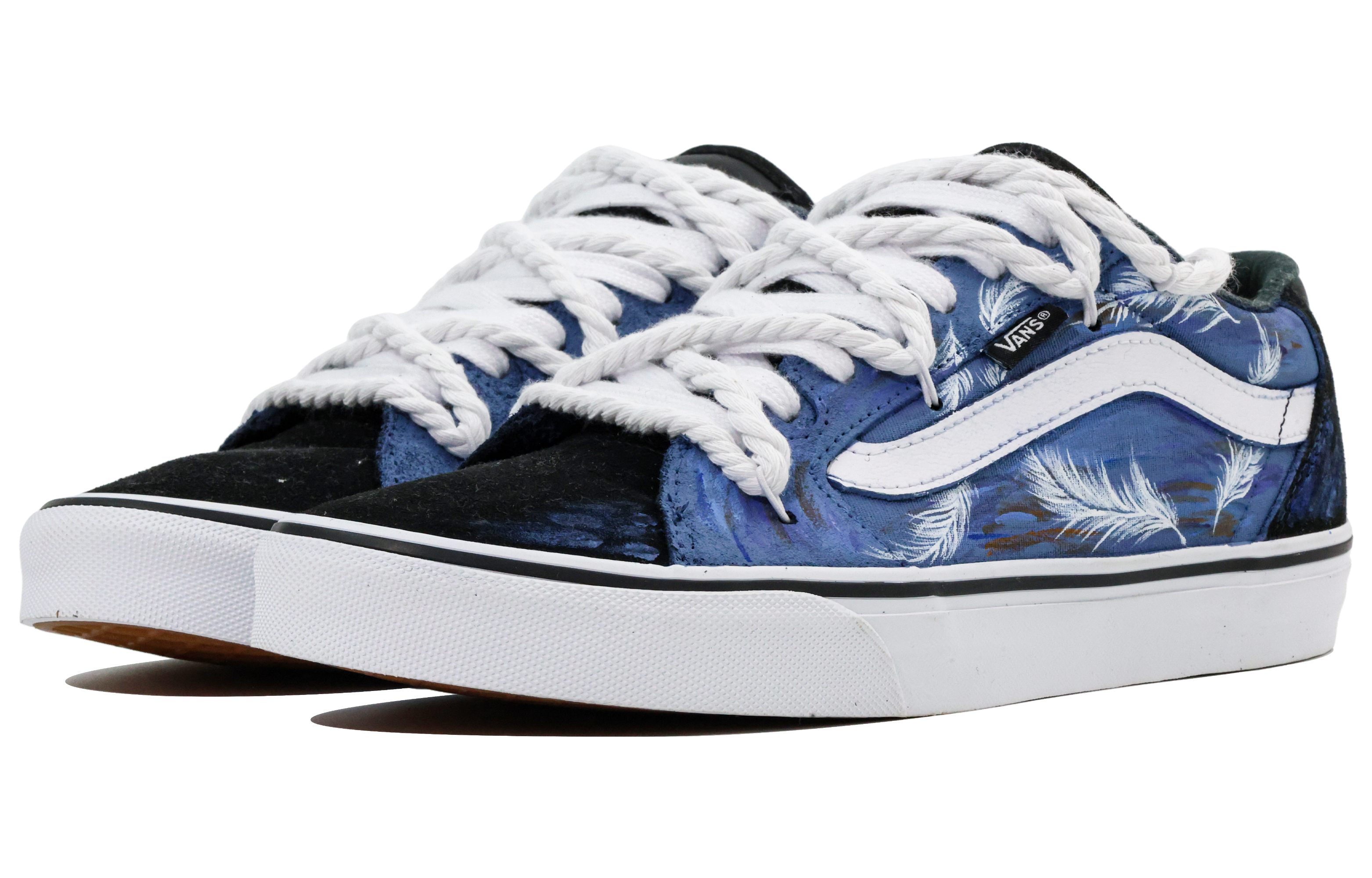 Vans Faulkner Fine Feather Abrasion Resistant Low top Skateboard Shoes Unisex Blue White купить в интернет-магазине Yoocart с быстрой доставкой по России.