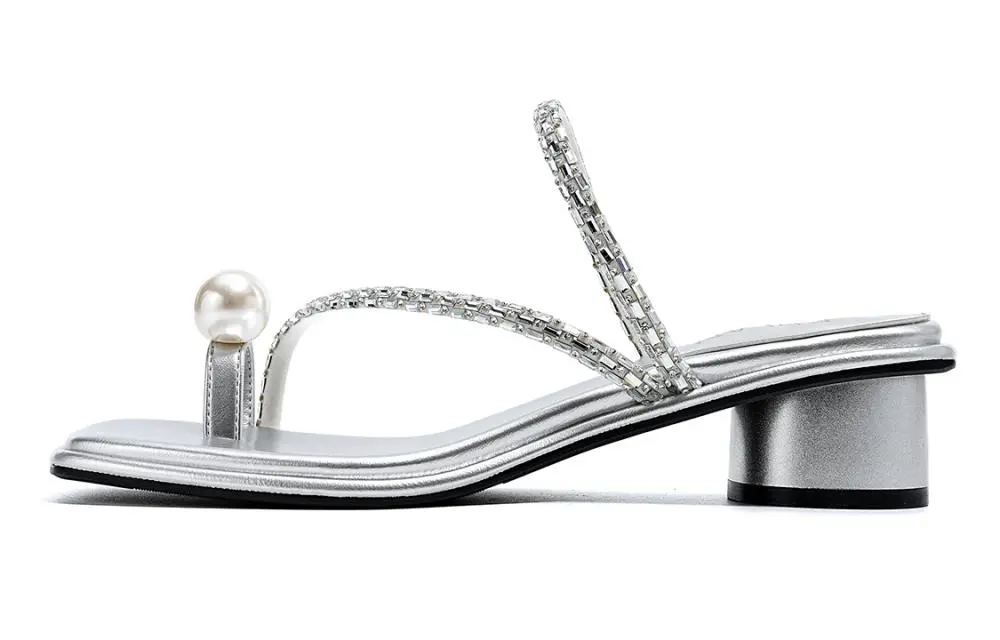 EBLAN One Strap Sandals Women's Silver