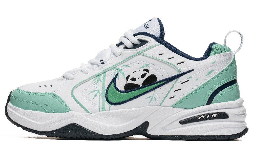 Nike Air Monarch 4 Cushioning Low-Top Chunky Sneakers Unisex White Green