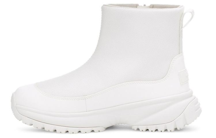 UGG Yose Zip Fleece Lined Snow Boots White Women's