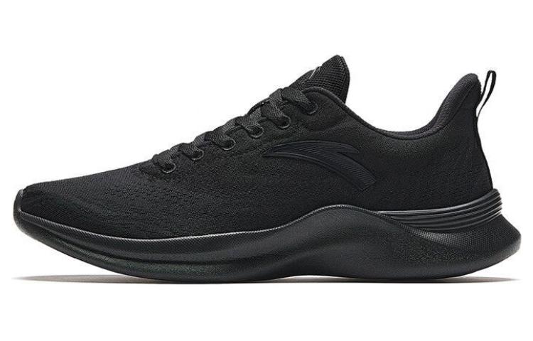 Anta Abrasion Resistant Low Top Running Shoes Men's Black
