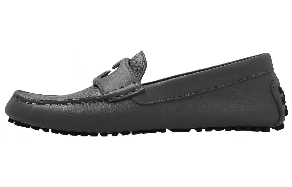 GUCCI Gommino Loafers Men Low Top Gray