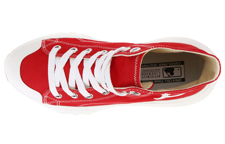 MLB Chunky High Anti Slip Wear Resistant High Top Canvas Shoes Unisex Red