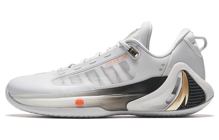 ANTA GH4 Basketball Shoes Men Low-Top Sand Grain Gray/Castle Gray