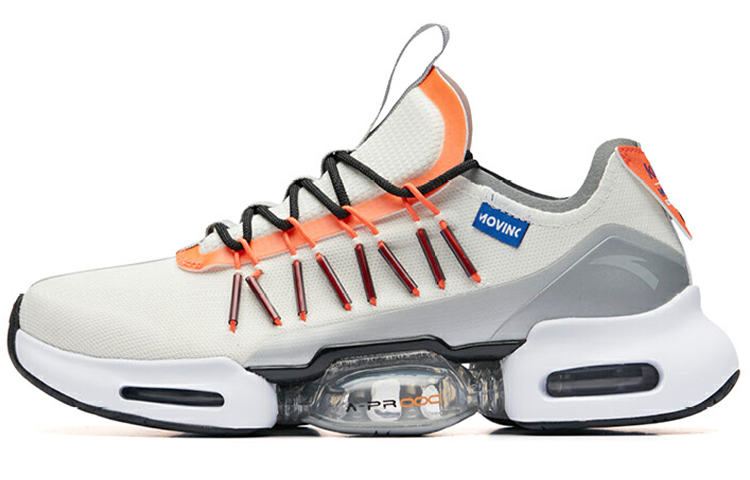 SNOOPY x Anta Cushioning, Slip Resistant, And Abrasion Resistant Low Top Running Shoes Men's White Orange