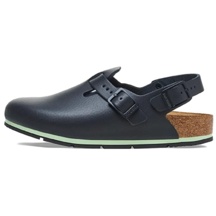 Birkenstock Wrap toe Slippers Unisex Black Narrow Fit