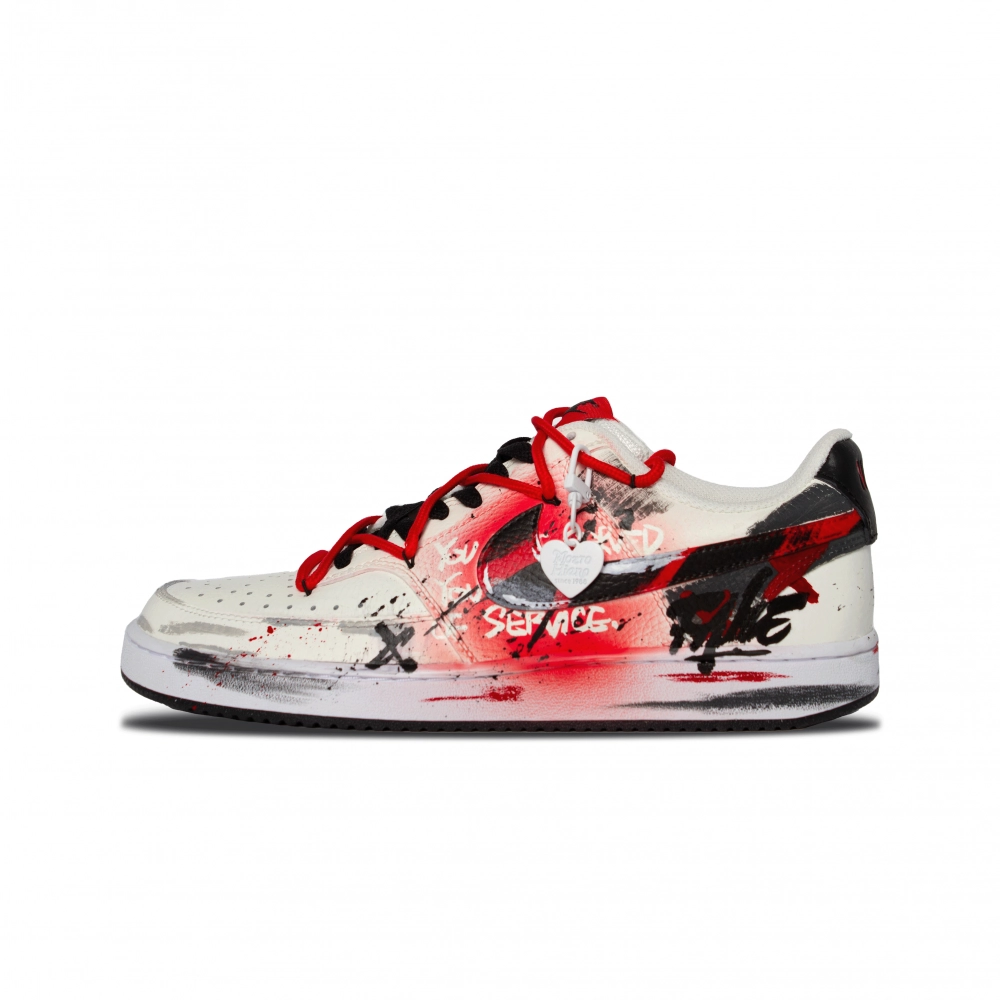 Nike Court Vision 1 Cushioning Abrasion Resistant Balance Low top Skateboard Shoes Men's Red
