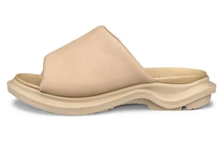 Ecco Slip Resistant Abrasion Resistant Slide Slippers Women's Beige