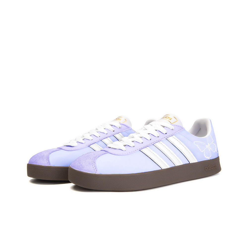 Adidas Neo VL Court 2.0 Anti-Slip Wear-Resistant Low-Top Skateboard Shoes Unisex Purple White